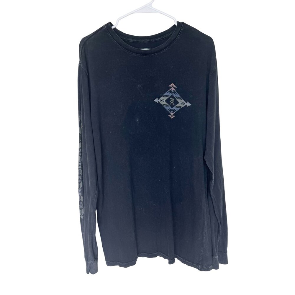 Roark X Pendleton Black Long Sleeve Shirt Mens XL 100% Cotton Geometric Design